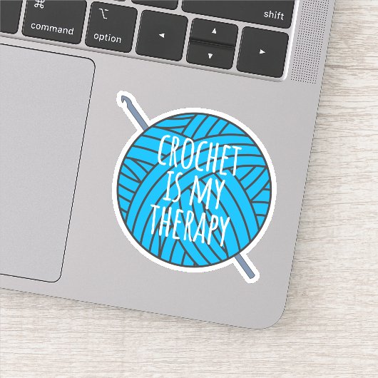 Crochet is my therapy sticker (Detail)