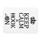 Crochet Keep Calm Hook on Crafts Magneet (Horizontaal)