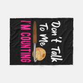 Crochet Knitting Don't Talk To Me I'm Counting  Fleece Deken (Voorkant (Horizontaal))