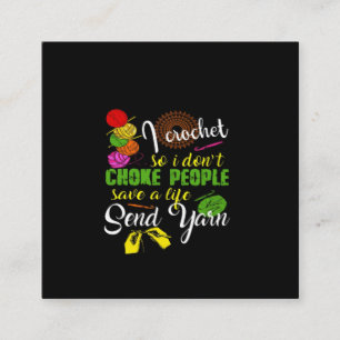Crochet Lover  I Love Crochetting Vierkante Visitekaartje
