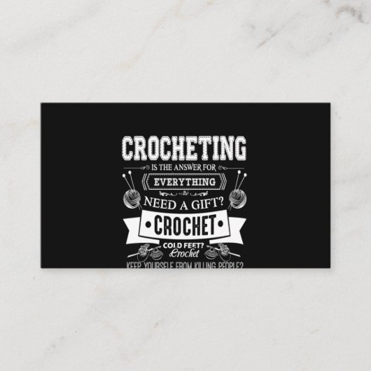 Crochet Lover| I Love Crochetting Visitekaartje (Voorkant)