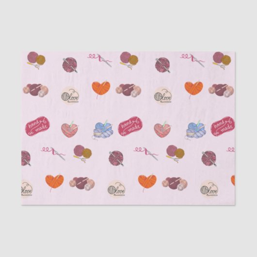 Crochet Lover Yarn Balls en Crochet Hooks Tissuepapier (Voorkant)