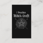 Crochet mama Witch Occult Crafting Yarn Lover Visitekaartje (Voorkant)