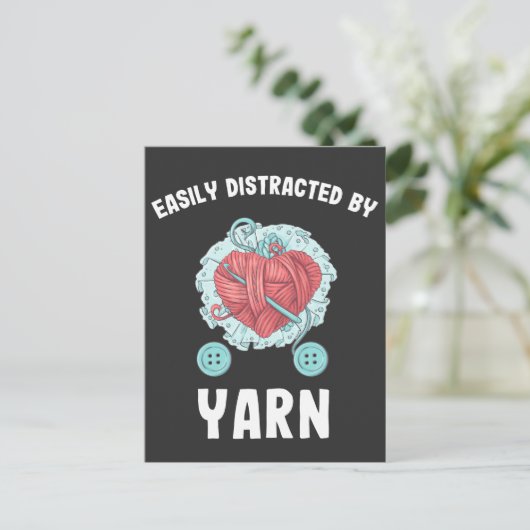 Crochet Moeder Needle Crafter Yarn Knitting Briefkaart (Staand voorkant)