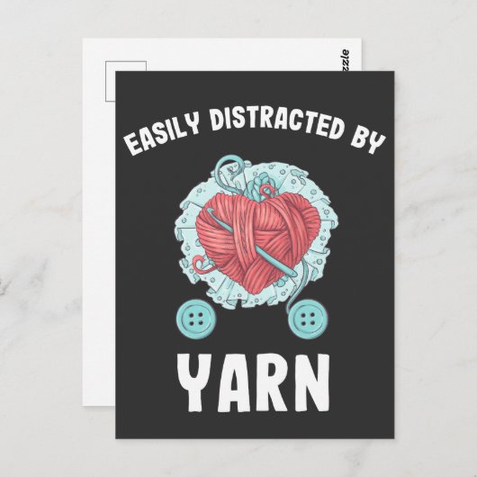 Crochet Moeder Needle Crafter Yarn Knitting Briefkaart (Voorkant / Achterkant)