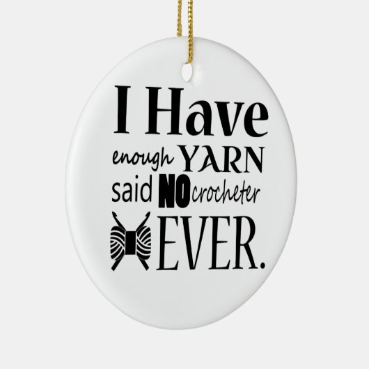 Crochet ・ Niet genoeg geweren Keramisch Ornament (Rechts)