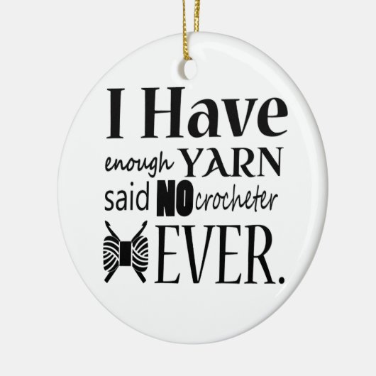 Crochet ・ Niet genoeg geweren Keramisch Ornament (Links)
