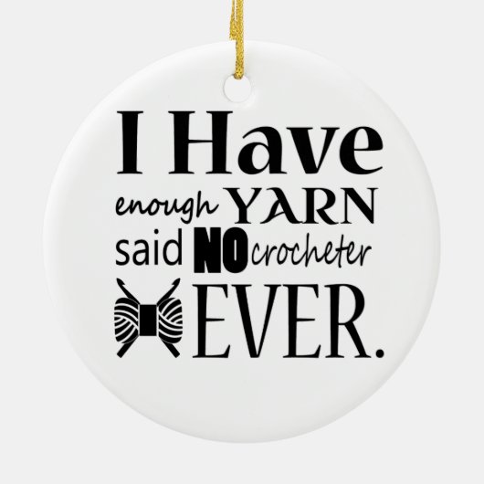 Crochet ・ Niet genoeg geweren Keramisch Ornament (Achterkant)