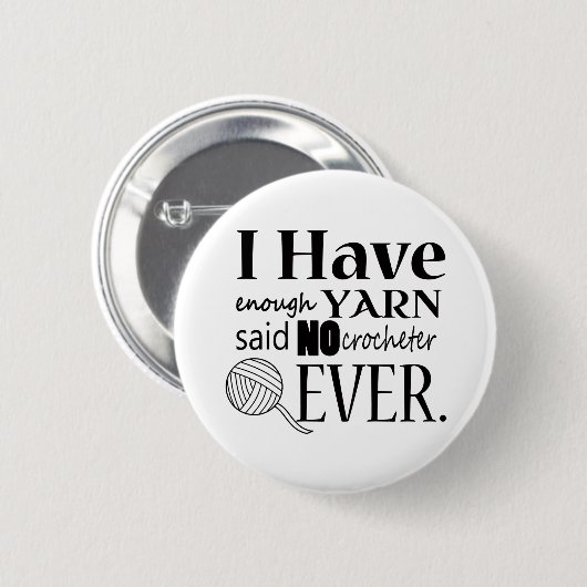 Crochet ・ Niet genoeg geweren Ronde Button 5,7 Cm (Voorkant /achterkant)