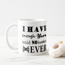Crochet ・ Niet genoeg Yarn Crafts Typografie Koffiemok