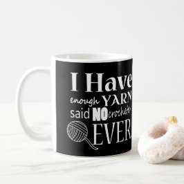 Crochet ・ Niet genoeg Yarn Crafts Typografie Koffiemok