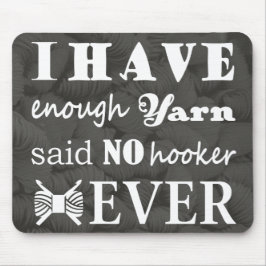Crochet ・ Niet genoeg Yarn Hook-er Crafts Dark Muismat