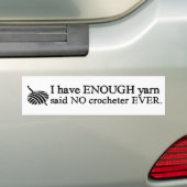 Crochet niet voldoende arnenkrukken bumpersticker (Op auto)