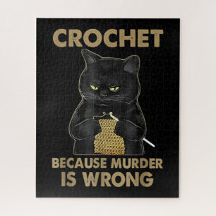 Crochet omdat Murder een verkeerde kroonkat is Legpuzzel