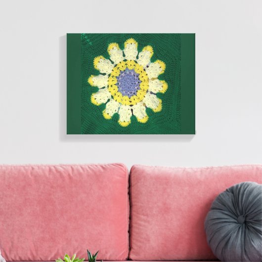 Crochet Pattern - Daisy Canvas Afdruk (Insitu (Woonkamer))