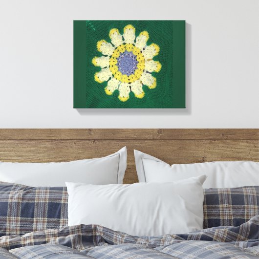 Crochet Pattern - Daisy Canvas Afdruk (Insitu (Slaapkamer))