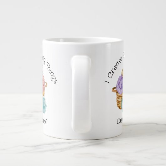 Crochet Persoonlijke Giant Coffee-Mok Grote Koffiekop (Achterkant)