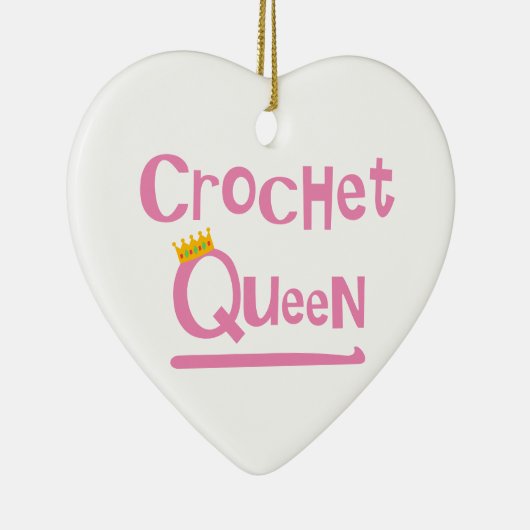 Crochet Queen Keramisch Ornament (Rechts)