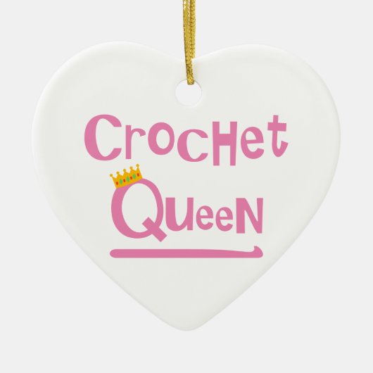 Crochet Queen Keramisch Ornament (Voorkant)