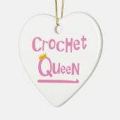 Crochet Queen Keramisch Ornament (Links)