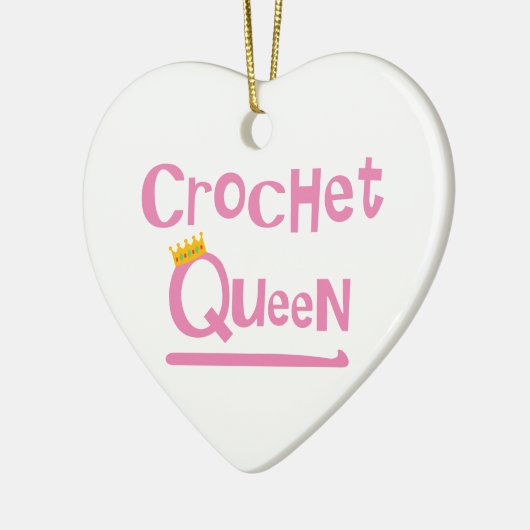 Crochet Queen Keramisch Ornament (Links)