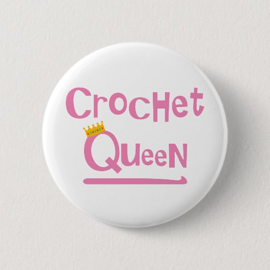 Crochet Queen Ronde Button 5,7 Cm (Voorkant)