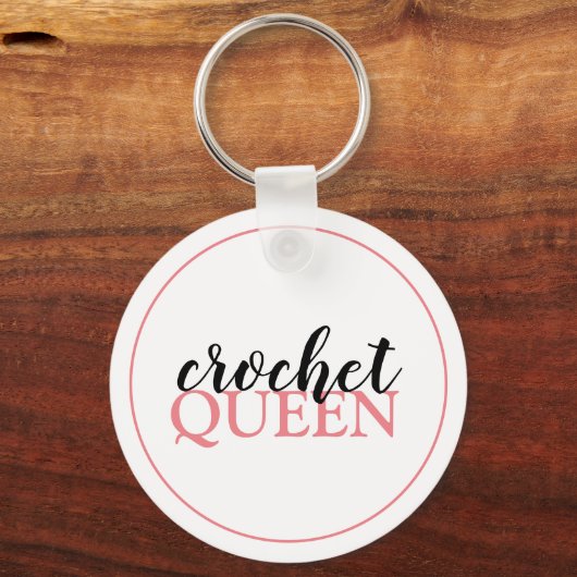 Crochet Queen Script Sleutelhanger (Voorkant)