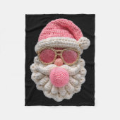 Crochet Santa Blowing Bubble Gum Christmas Girly K Fleece Deken (Voorkant)