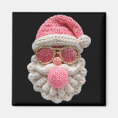 Crochet Santa Blowing Bubble Gum Christmas Girly K Magneet (Voorkant)