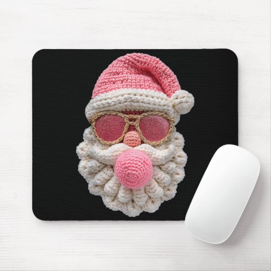 Crochet Santa Blowing Bubble Gum Christmas Girly K Muismat (Met muis)