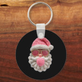 Crochet Santa Blowing Bubble Gum Christmas Girly K Sleutelhanger (Voorkant)