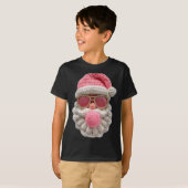 Crochet Santa Blowing Bubble Gum Christmas Girly K T-shirt (Voorkant volledig)
