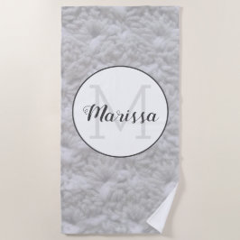 Crochet Shell Stitch Yarn + Crafts Name / Initiaal Strandlaken