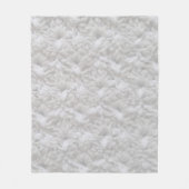 Crochet Shell Stitch Yarn Gray & White Fleece Deken (Voorkant)