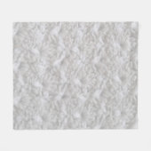 Crochet Shell Stitch Yarn Gray & White Fleece Deken (Voorkant (Horizontaal))
