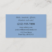 Crochet Star Shaped Yarn Green Blue Visitekaartje (Achterkant)