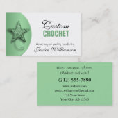 Crochet - Star Shaped Yarn Green Visitekaartjes (Voorkant / Achterkant)