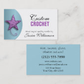 Crochet Star Shaped Yarn Paars Blue Visitekaartje (Voorkant / Achterkant)