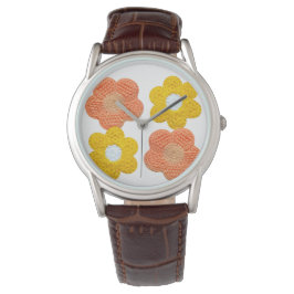 Crochet-Style Floral - Handmade Look Horloge