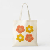 Crochet-Style Floral Tote Bag – Handmade Look (Achterkant)
