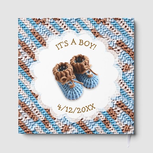 Crochet Teddy Bear | Boy's Baby Shower Gastenboek (Achterkant)