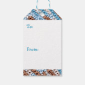 Crochet Teddy Bear To and From Baby Shower Cadeaulabel (Achterkant)