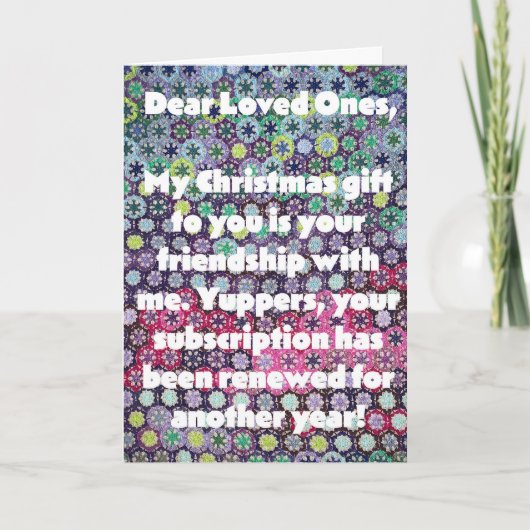 Crochet Temperature Blanket Snarky Christmas Card Feestdagen Kaart (Voorkant)