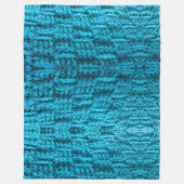 Crochet Weave Stitch Turquoise Fleece Deken (Voorkant)