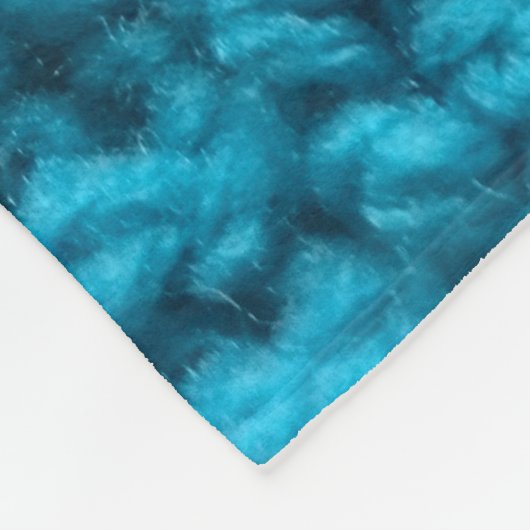 Crochet Weave Stitch Turquoise Fleece Deken (Hoek)