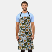 Crochet White Daisies Spring Wildflowers Schort (Gedragen)