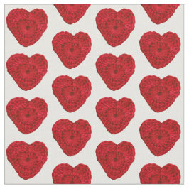 Crochet Yarn Heart Red Craft Stof