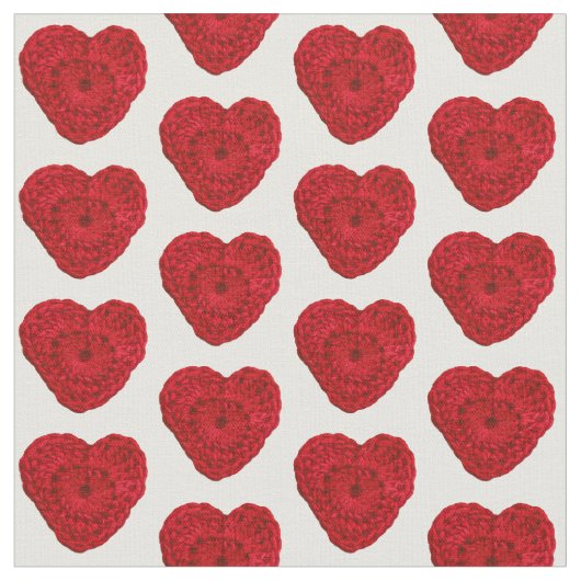 Crochet Yarn Heart Red Craft Stof (Close Up)