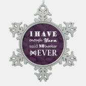 Crochet - Yarn Hoarder Crafts Tin Sneeuwvlok Ornament (Voorkant)