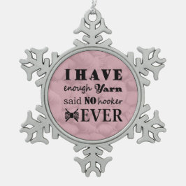 Crochet - Yarn Hoarder Crafts Tin Sneeuwvlok Ornament